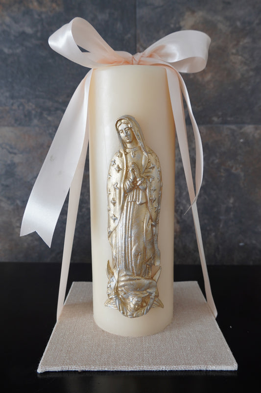 Cirio Virgen grande 10 x 25 cm