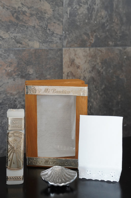 Kit Bautizo Baúl de Madera