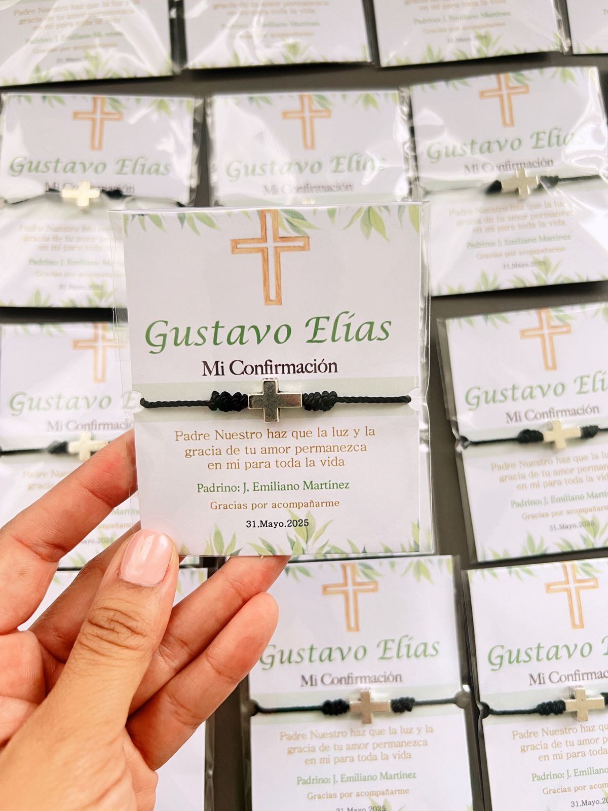Pulseras de Hilo Ajustable Cruz